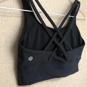 SOLD Energy Longline Bra Ribbed Luxtreme Black